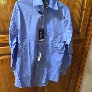 Stafford Blue Dress‎ Shirt Classic Long Sleeve NEW with TAG Size 14.5 32/33